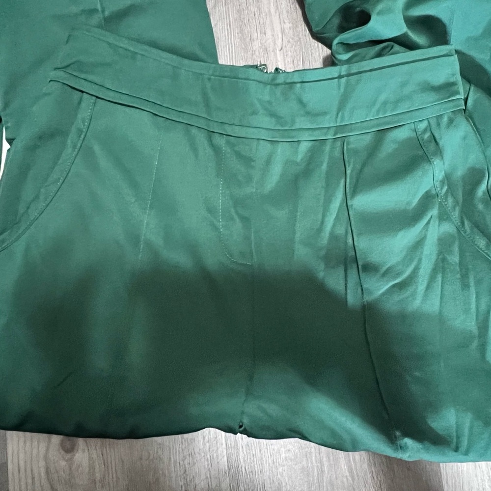 JLUXLABEL Elegant Pink, Green, and White Women's Pants - Picture 10 of 11
